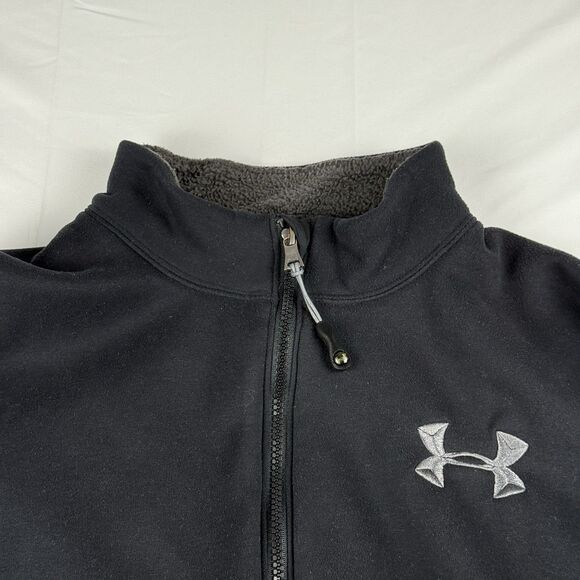 Under Armour Fleece Lined Large Semi-Fitted Womens Jacket - Black with Gray 2011 - Picture 12 of 16